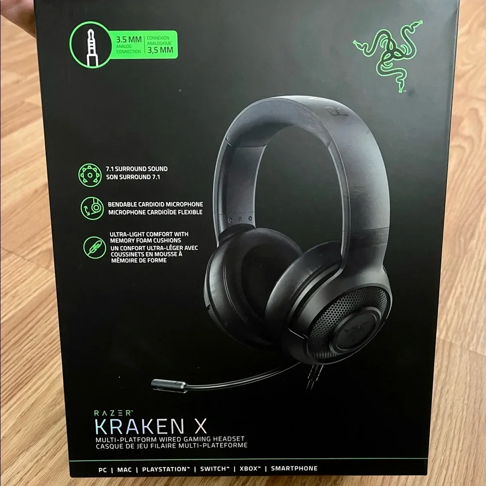 New Razer Kraken X Multi-Platform Wired Gaming Headset, PC/Mac/Playstation/XBox